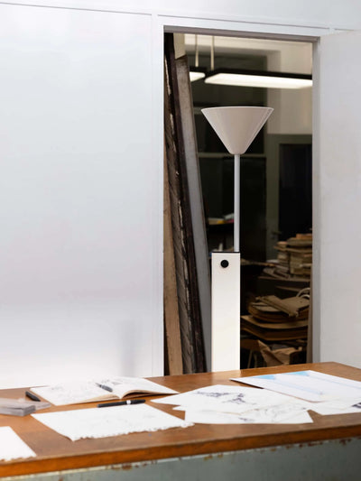 Hay Twist floor lamp, cream white
