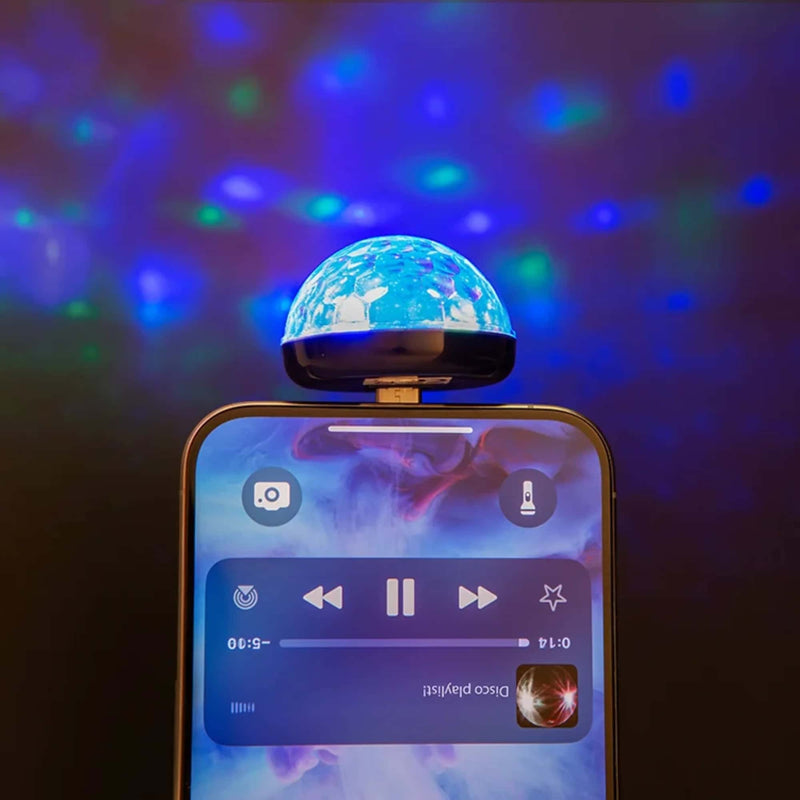 Kikkerland Type-C phone disco light