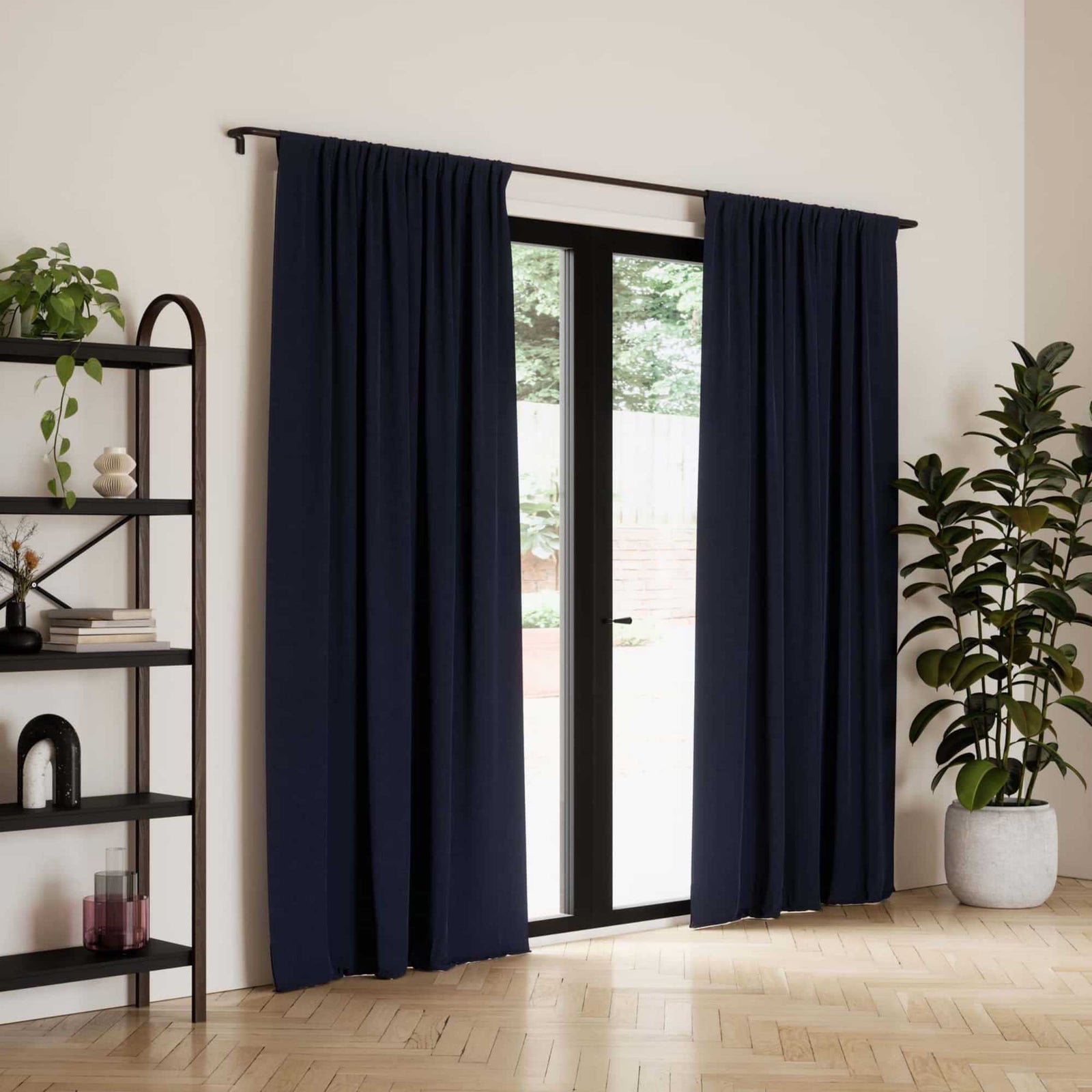 Umbra Twilight Blackout Curtain 63" Set of 2 (132wxh160cm), Navy