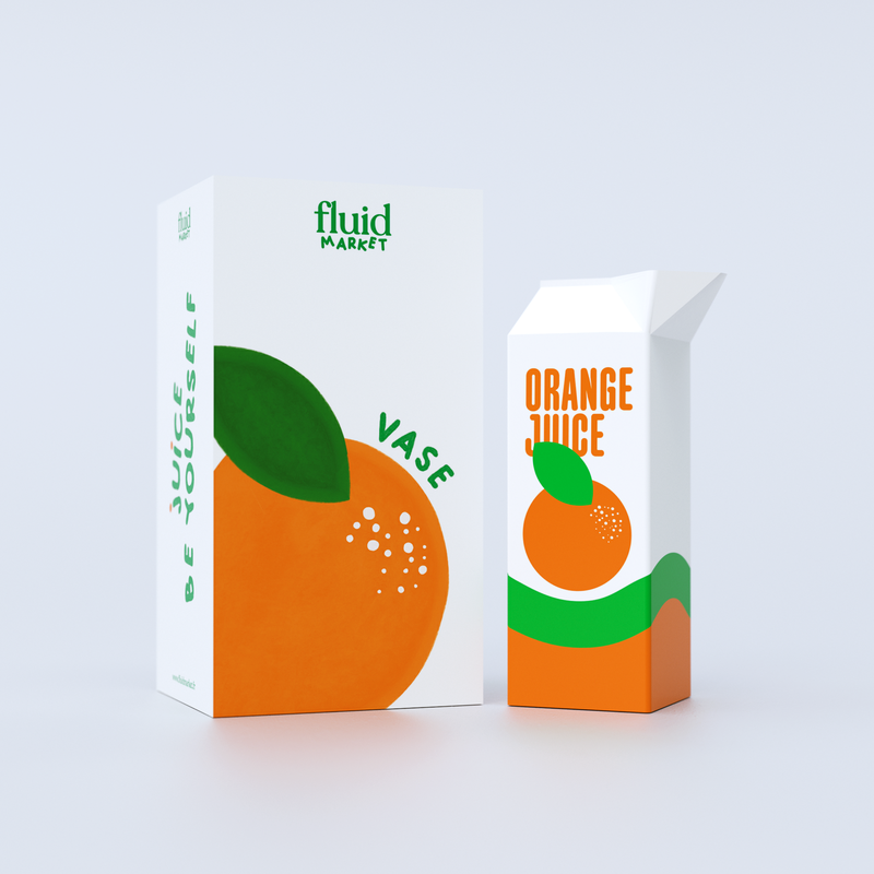 Fluid Market Orange Juice vase