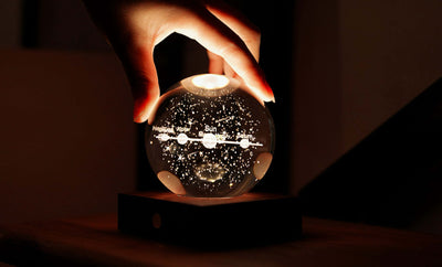 Gingko Space amber crystal light, solar system