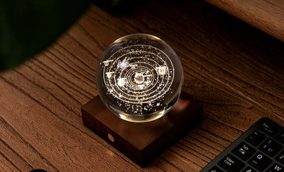 Gingko Space amber crystal light, solar system