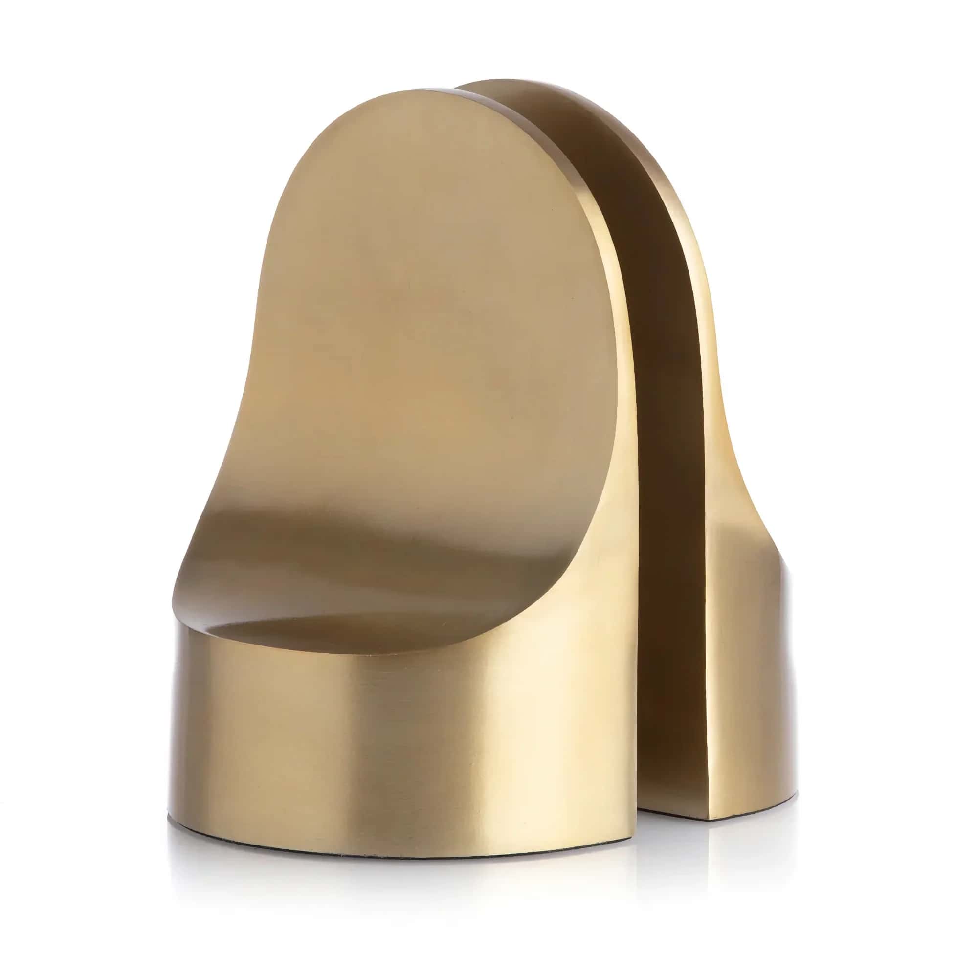 XLBoom Emoji bookend, brass