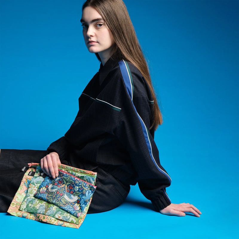 Loqi WILLIAM MORRIS Recycled Zip Pockets