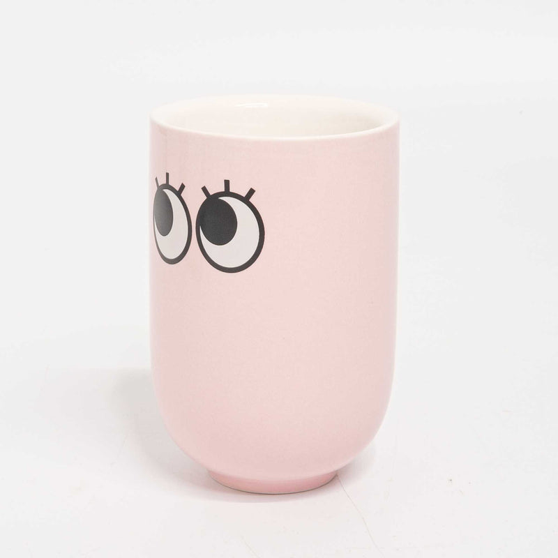 ex-display | Mustard Googly Eyes Double Wall Looking at You Coffee Mug Pink