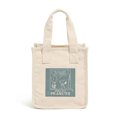Snoopy Canvas Mini tote, turquoise