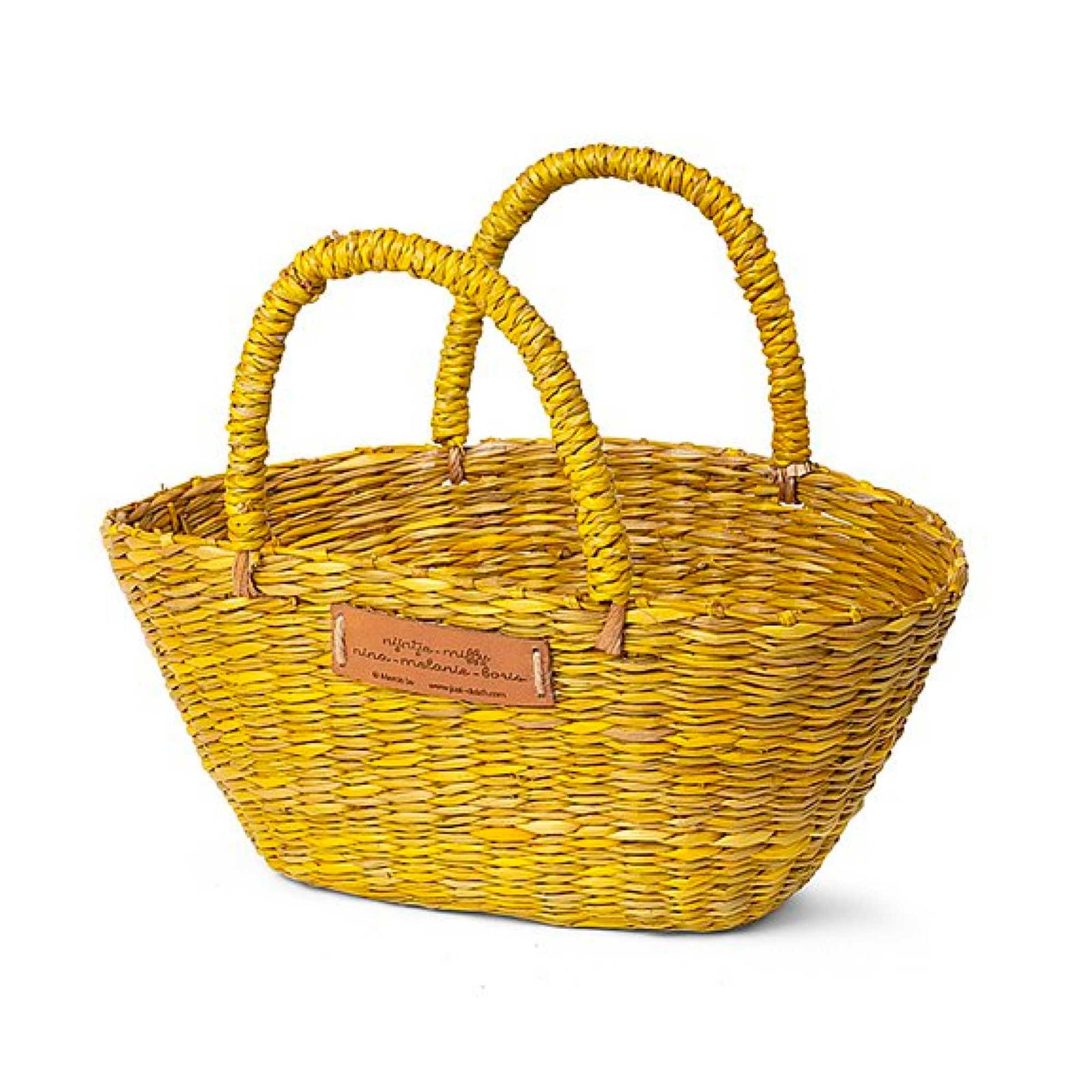 Just Dutch Handmade Basket For Miffy Dolls, Yellow