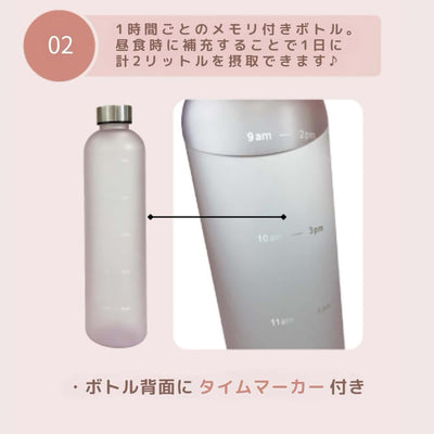 Miffy Time Marker water bottle 1000ml, pink