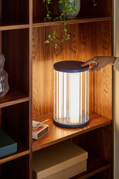 Hubsch Aru Table Lamp Blue