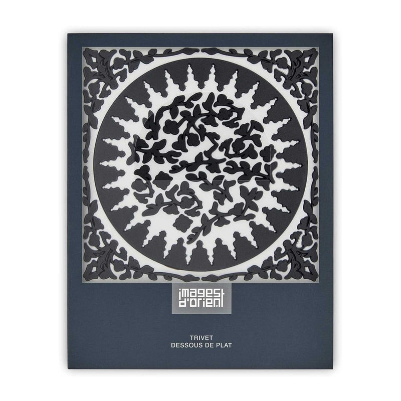 Images d'Orient Silicone Trivet, Black (18x18cm)