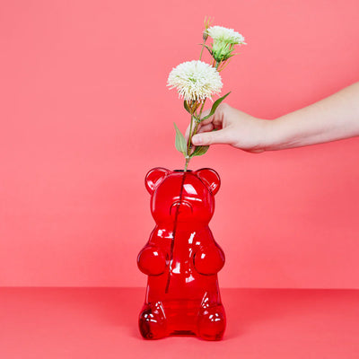 Balvi Yummy Bear vase, red