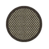 Beija Flor Jaipur Black Round Vinyl Placemat