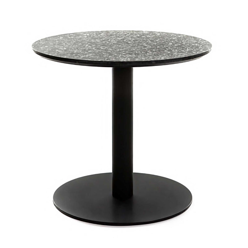 XLBoom Terrazzo Table Round Low, Black (Ø50xH45cm)