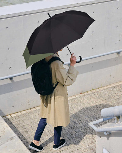 refurbished | Wpc. Back Protect umbrella, black/khaki