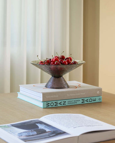 Hubsch Bonbon Glass Bowl Large, Green/Brown