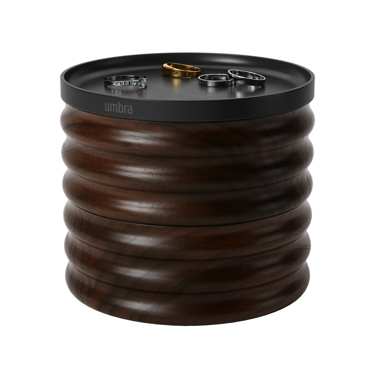 Umbra Tesora Wood storage box, black/walnut