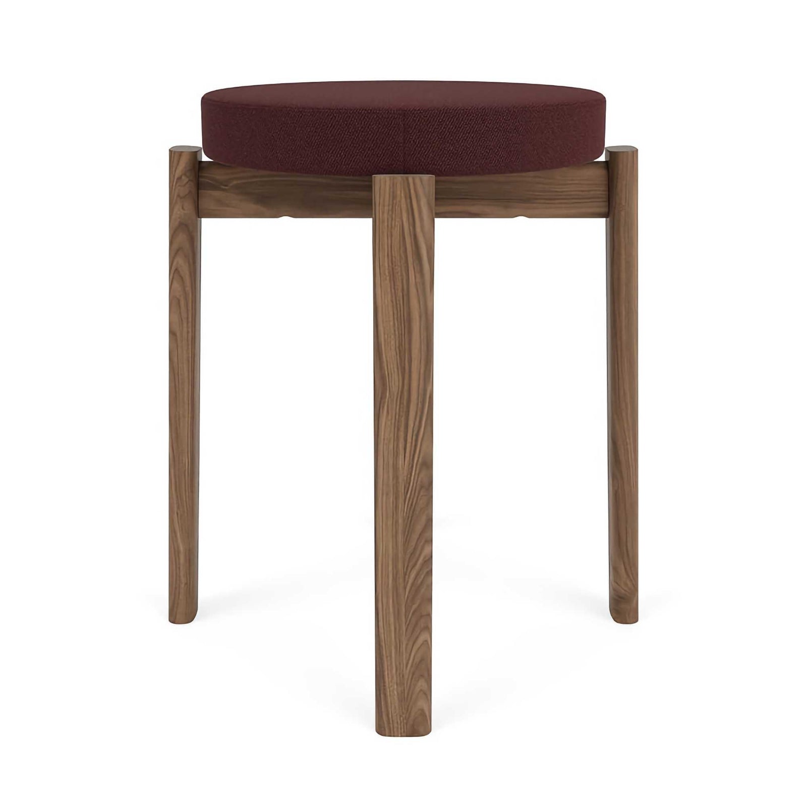 Audo Copenhagen Passage Stool Walnut Base Upholstered Seat