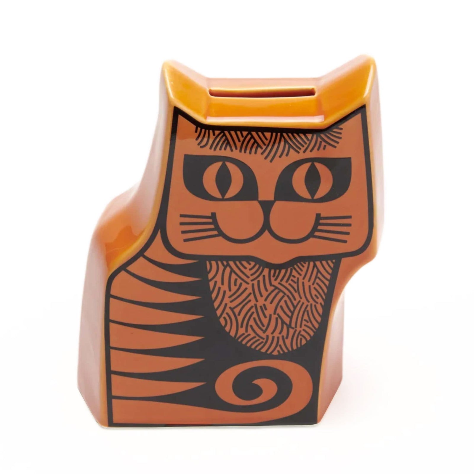 Magpie Hornsea Cat moneybox, orange