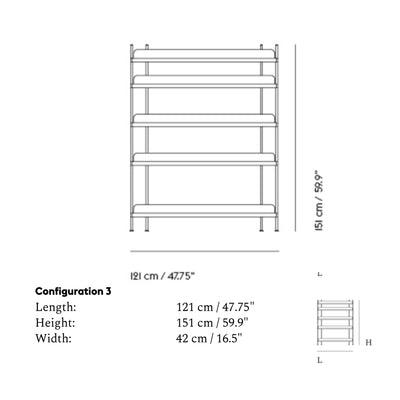 Muuto Compile shelving system, configuration 3