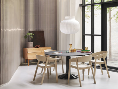 Cover Armchair Upholstered by Muuto - Dark Beige and Ecriture 910