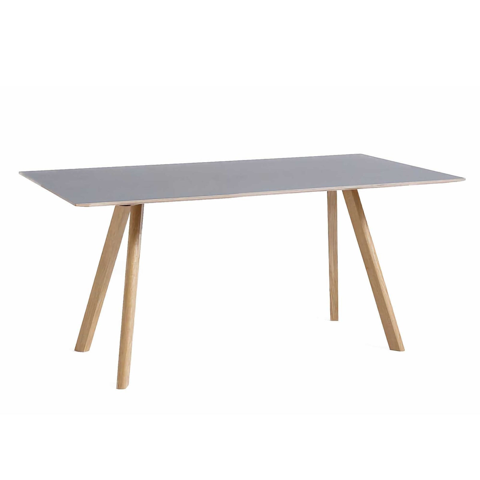 HAY CPH30 table (160x80 cm), Grey Linoleum/Water-based Lacquered Oak