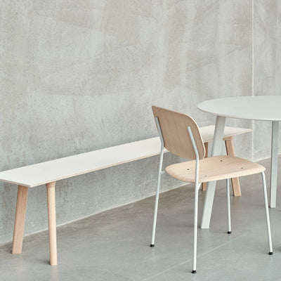 Hay Cph Deux 215 bench 140, pearl white/matt oak