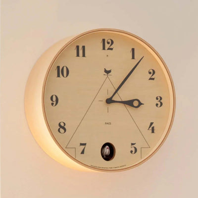Lemnos Pace cuckoo wall clock, natural