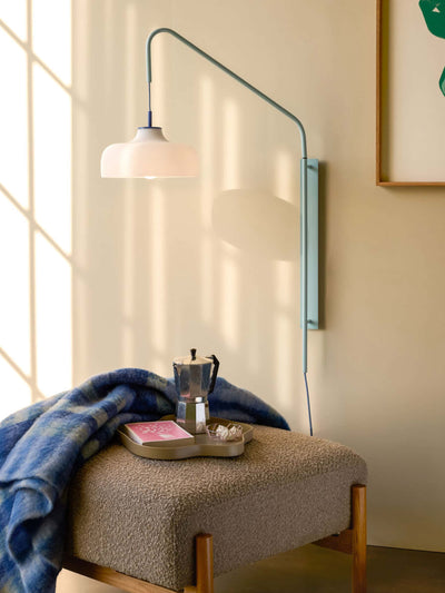 Hubsch Current wall light, light blue