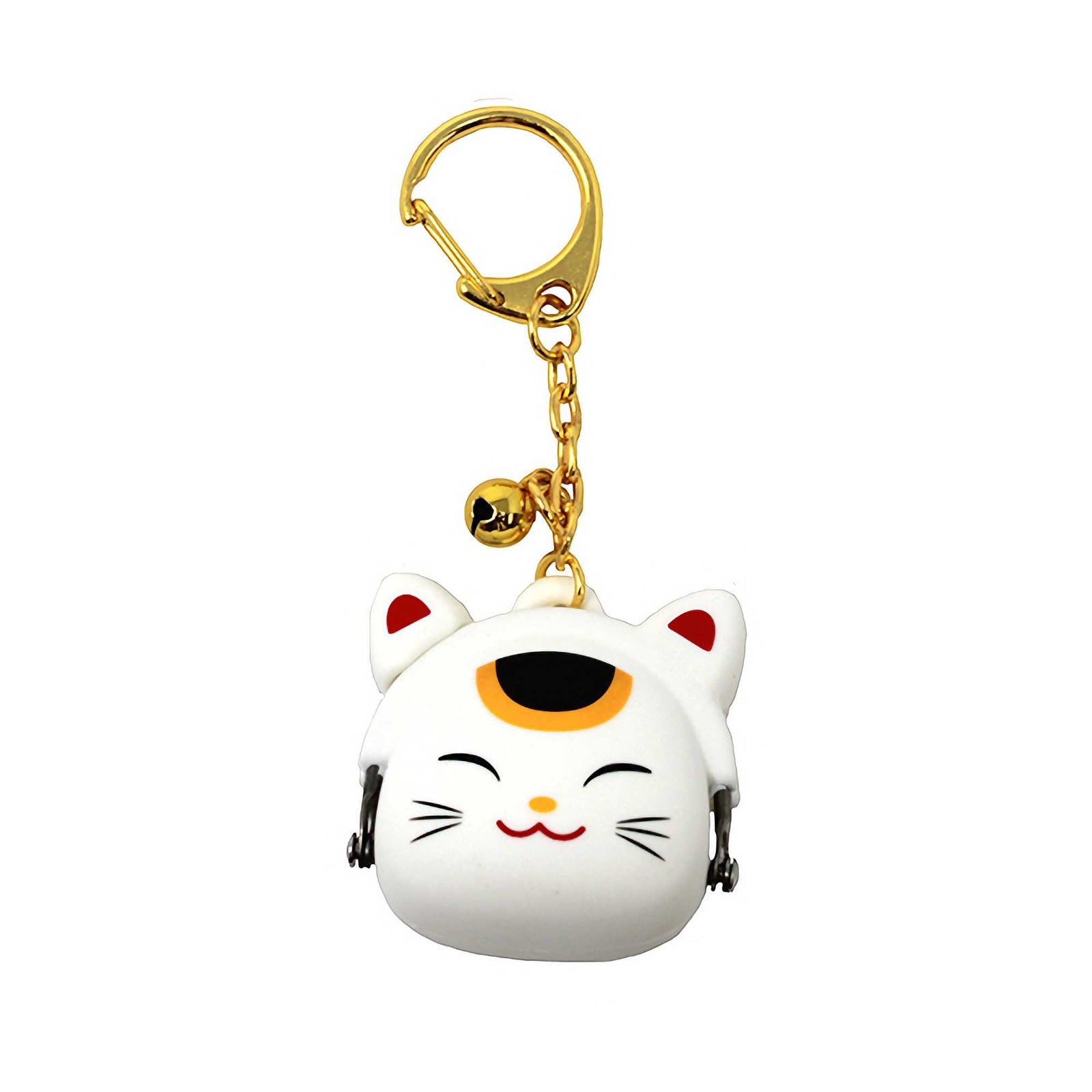 POCHI-Bit JAPAN Maneki Neko Silicone Keychain, White