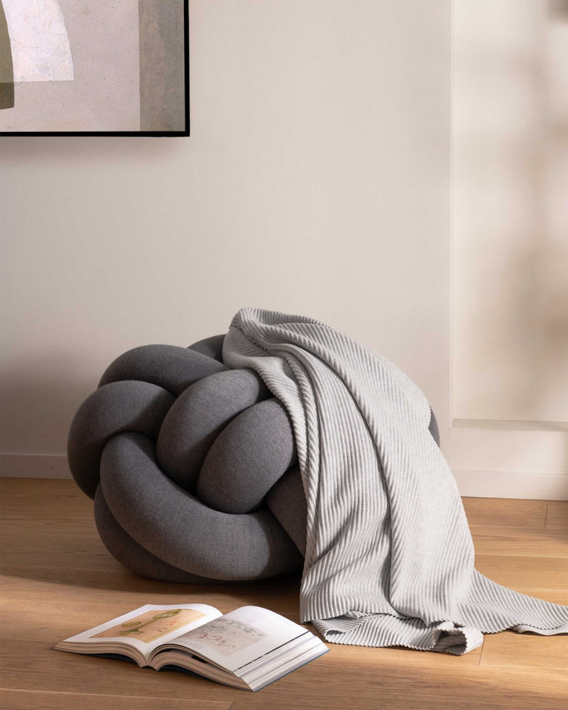 Refurbished | Design House Stockholm Knot XL Seat Cushion , Dark Grey