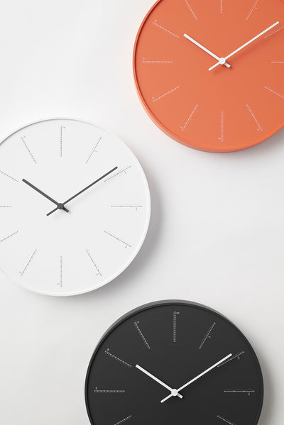 Lemnos Divide wall clock, black