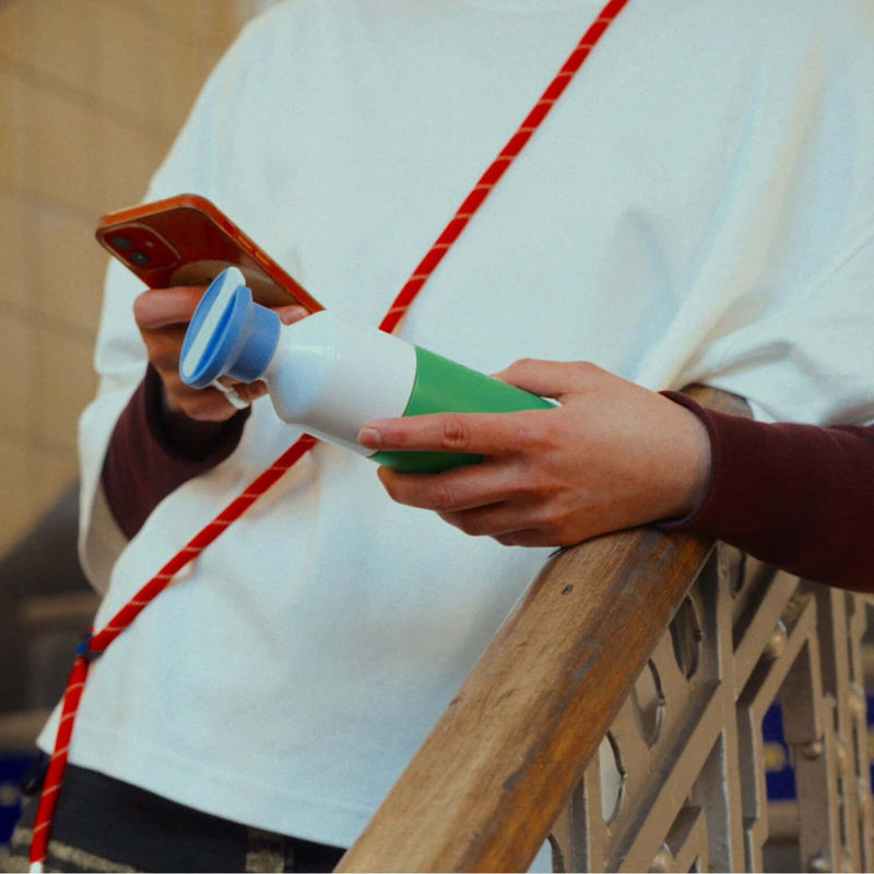 Dopper Steel x Flip Straw bottle 350ml, seafoam sorbet
