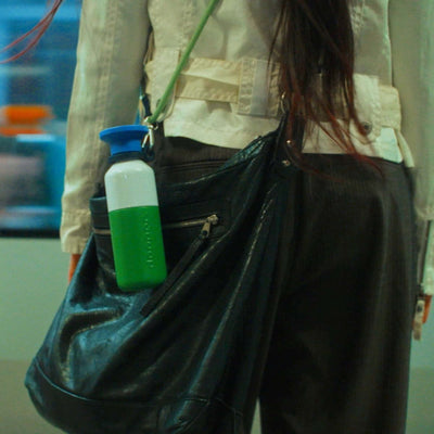 Dopper Steel x Flip Straw bottle 350ml, seafoam sorbet