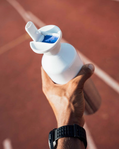Dopper Steel x Flip Straw bottle 490ml, white