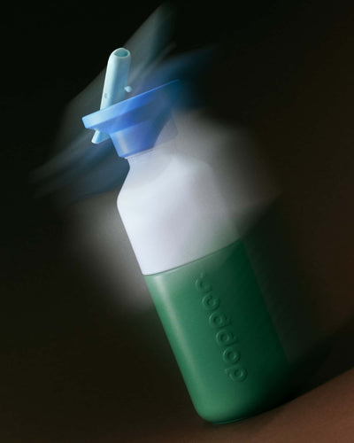 Dopper Steel x Flip Straw bottle 350ml, seafoam sorbet