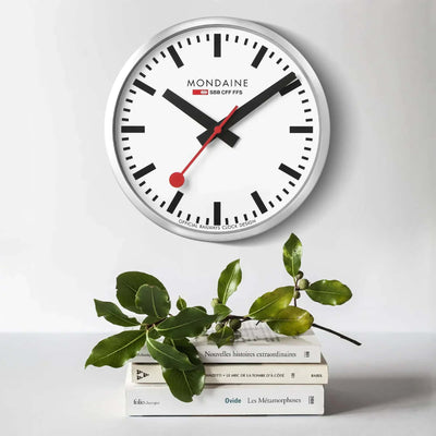 Mondaine wall clock ø40, silver