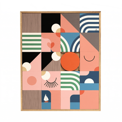 Taquin And Boom! puzzle wall art 63x78