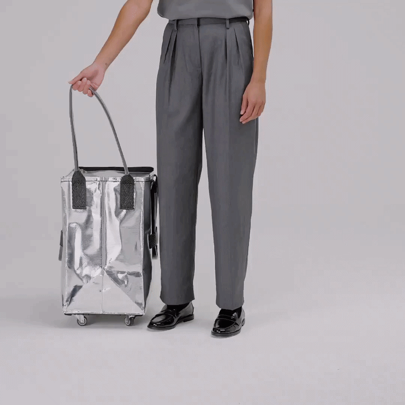 Hulken® Original rolling tote bag medium, silver