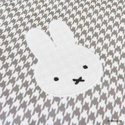 Miffy Chidori & Monotone Houndstooth tote bag, white