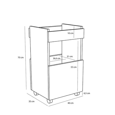 Hubsch Forma Trolley Natural
