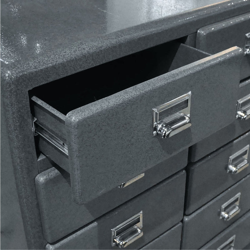 Dulton Cabinet 3 Column by 5 Drawers, grey