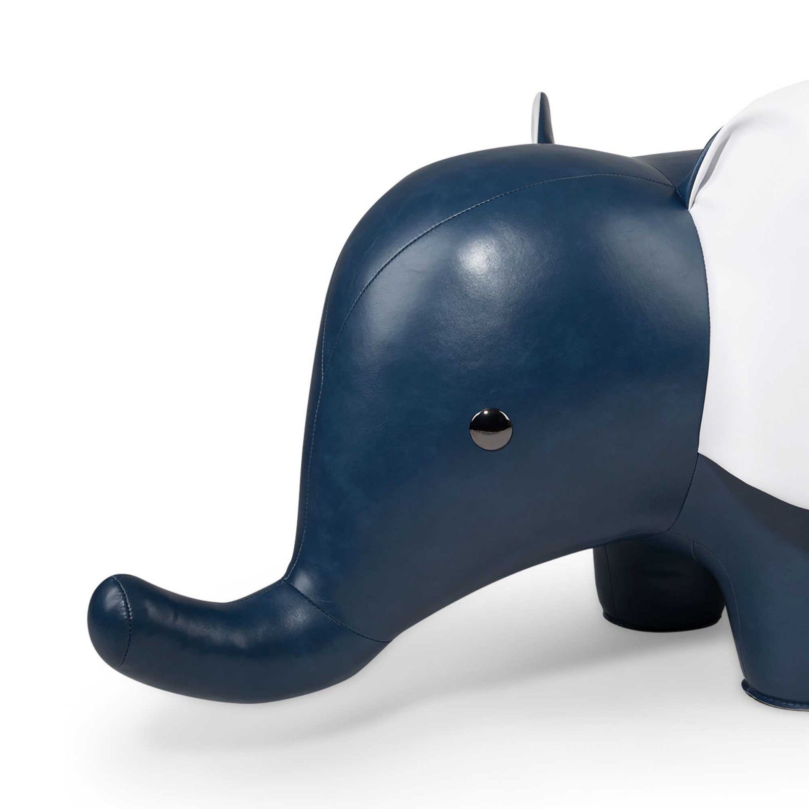 Zuny Giant Elephant Home Deco , Midnight Blue/White