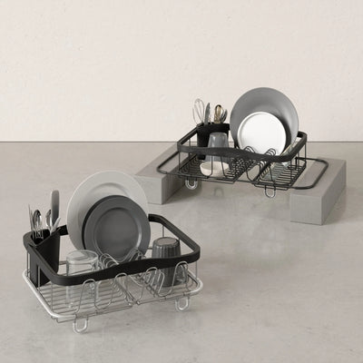 Umbra Sinkin multi-use dish rack, Black