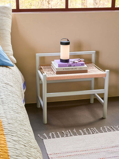 Hubsch Heritage bench small, light grey