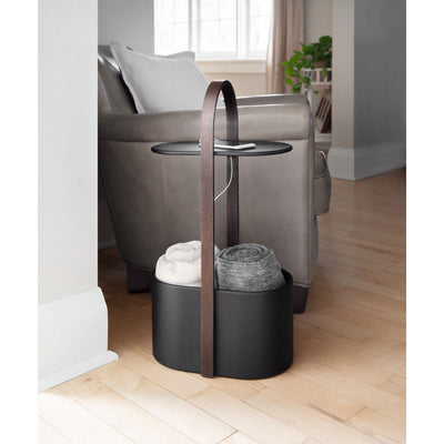 refurbished | Umbra Bellwood side table w. storage and cable management, black
