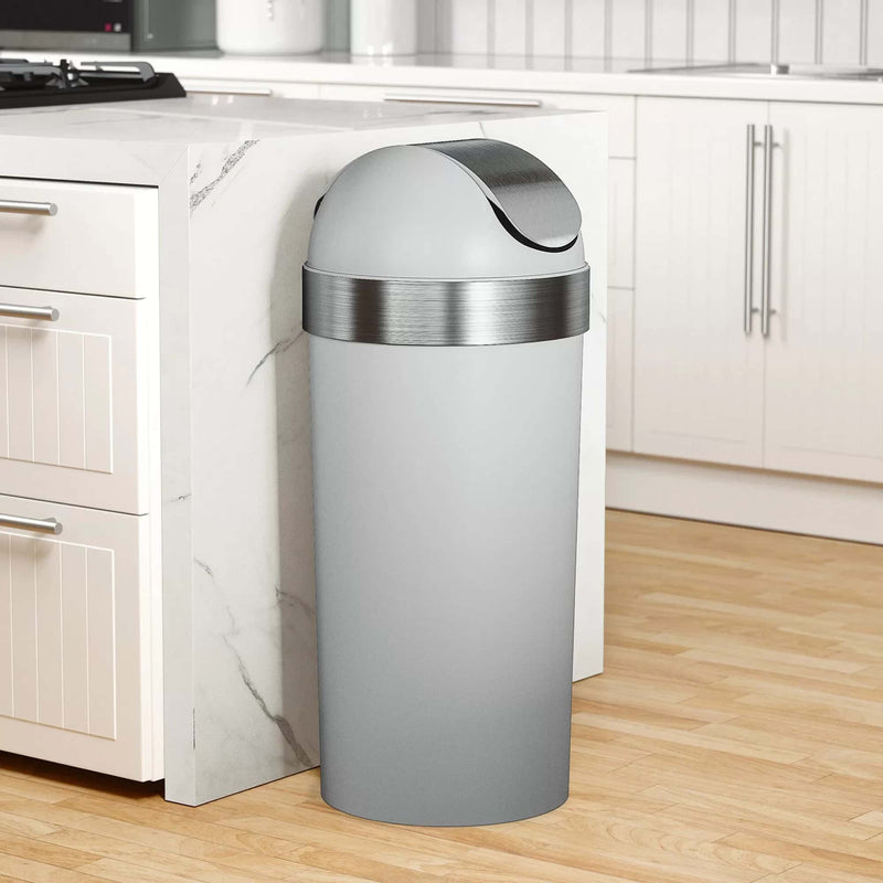 Umbra Venti trash can 62l, grey/nickel