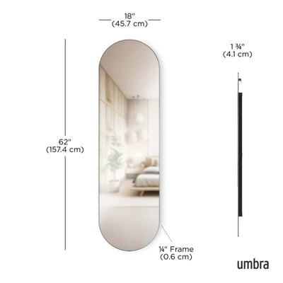 Umbra Hubba Pill mirror 157, metallic titanium