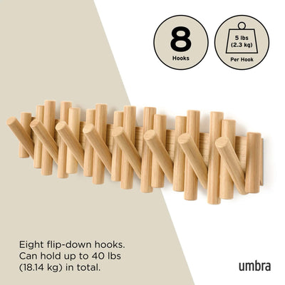 Umbra Picket 8 wall hook, natural