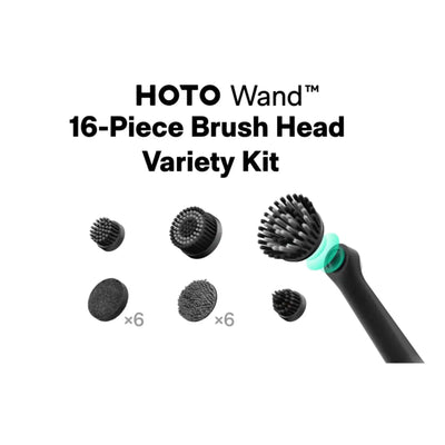 Hoto Wand Scrubber 16 pieces brush head variety kit