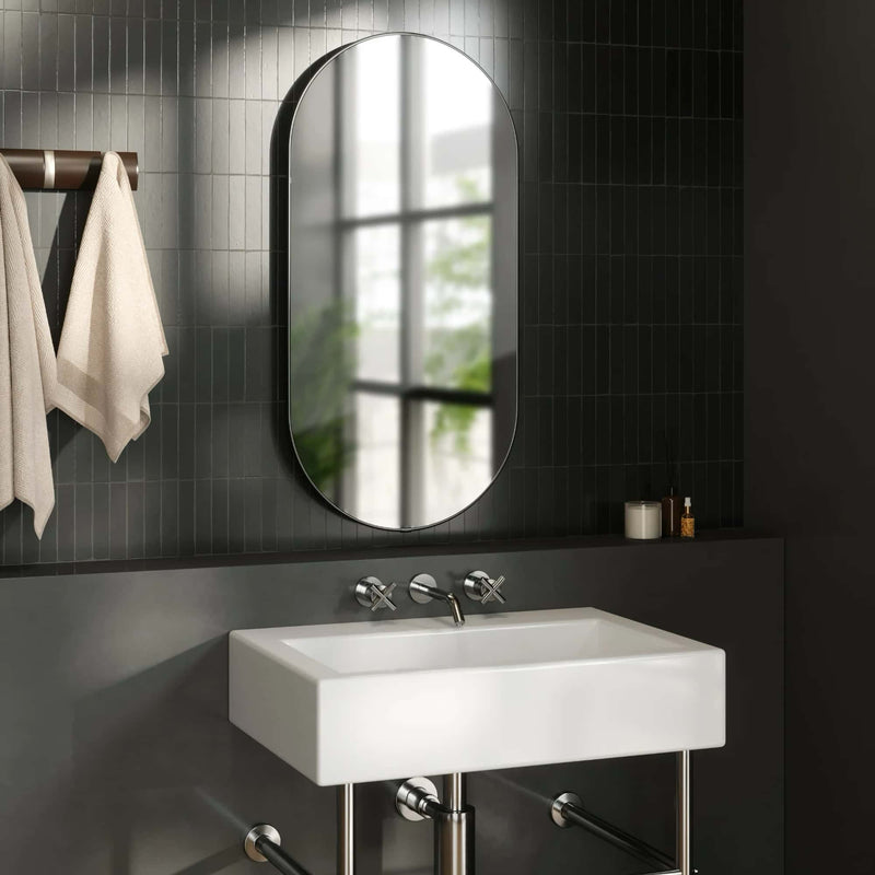 Umbra Hubba Pill mirror 91, metallic titanium